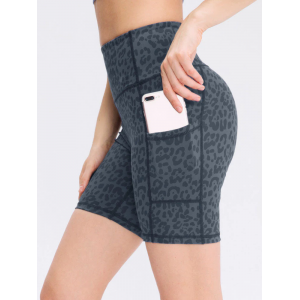 Pocket Stretch Quick-dry Light Gray Yoga Shorts