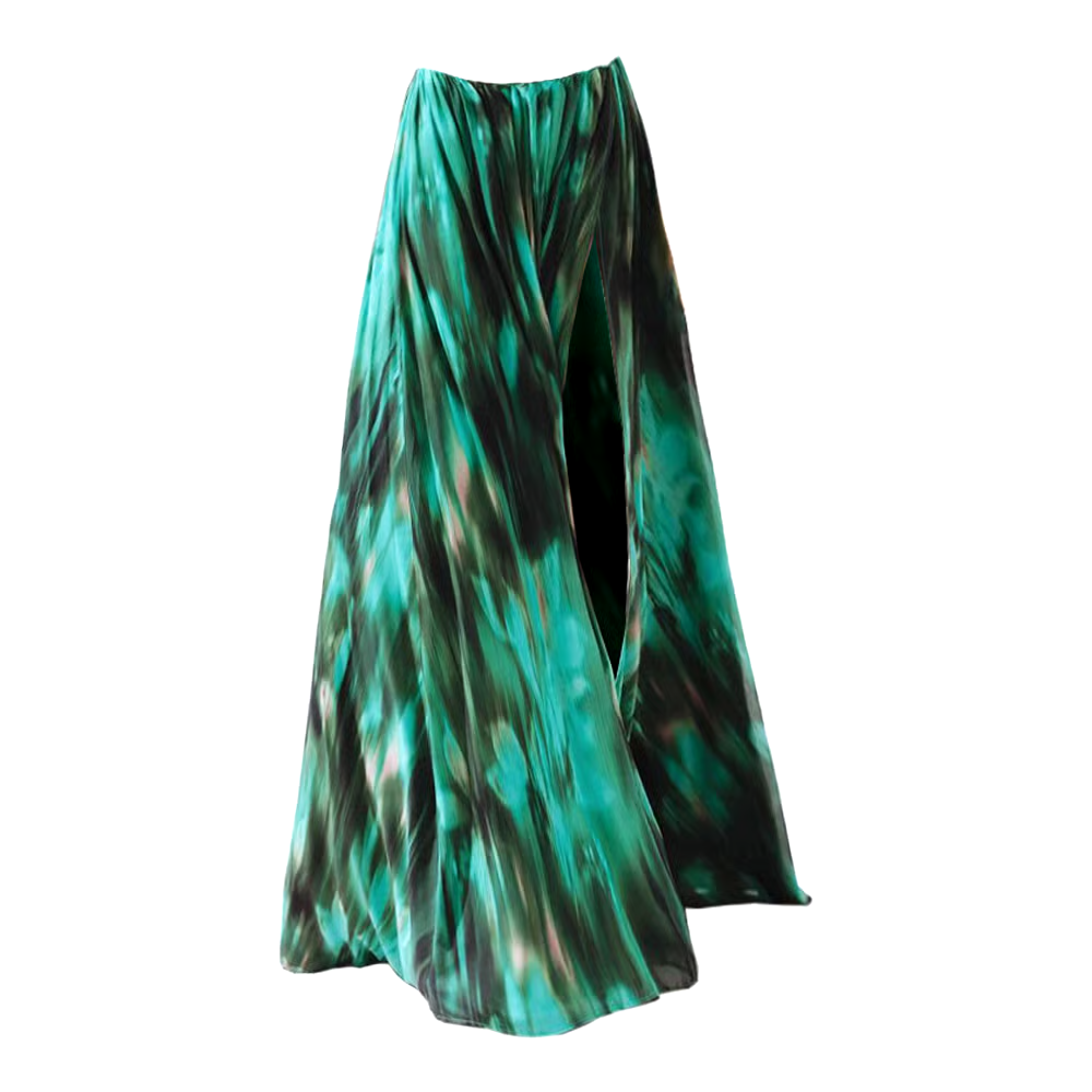 Starfish Decoration Print Hollow-out Flared Skirt Swimsuit Set