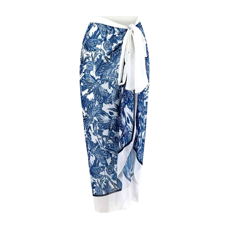 Blue Dragonfly High Waist Swimsuit Set