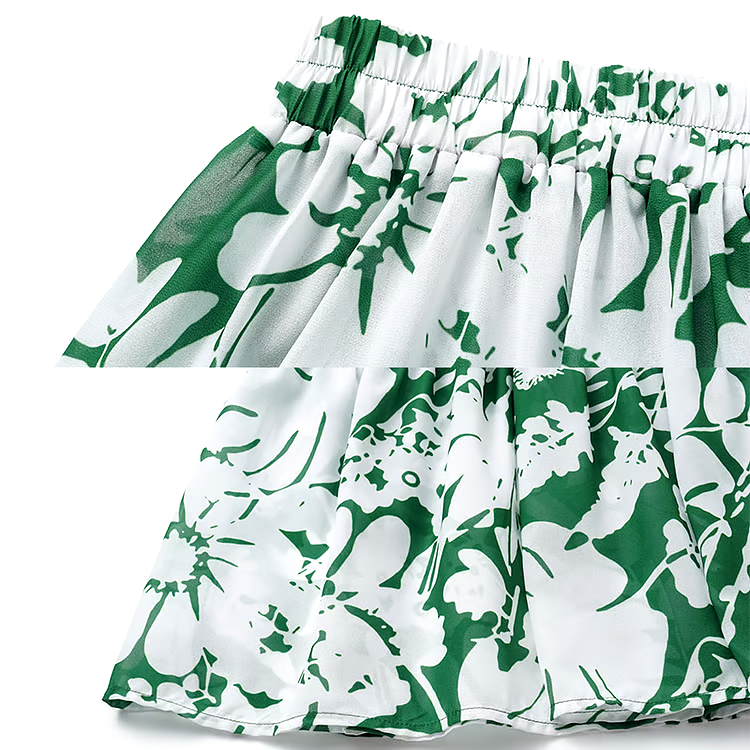 Sling Shadow of Trees Printed One Piece Swimsuit Set Sling Shadow of Trees Printed One Piece Swimsuit Set