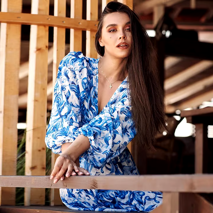 Floral Print Long Sleeves Tow Piece Swimsuit Set Floral Print Long Sleeves Tow Piece Swimsuit Set