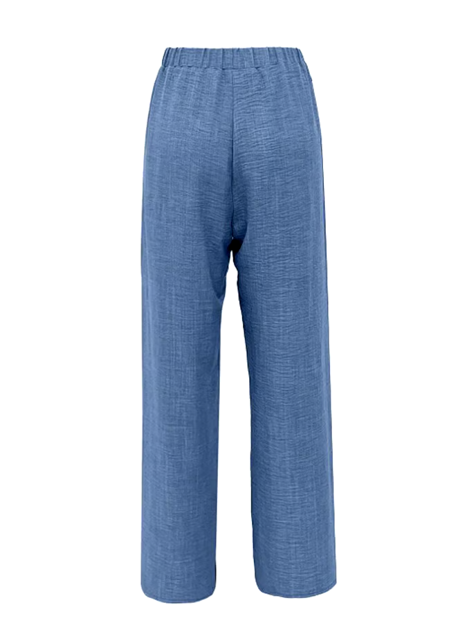 Women's Casual Solid Color Side Hollow Design Cotton and Linen Pants Women's Casual Solid Color Side Hollow Design Cotton and Linen Pants