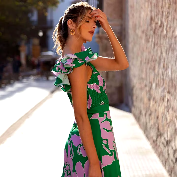 DBVACAY Ruffled Strap Printed One Piece Flared Skirt Swimsuit Set DBVACAY Ruffled Strap Printed One Piece Flared Skirt Swimsuit Set